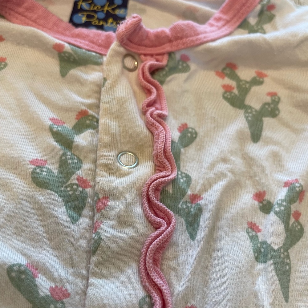 Kickee Pants Girls Cactus Ruffle Footie